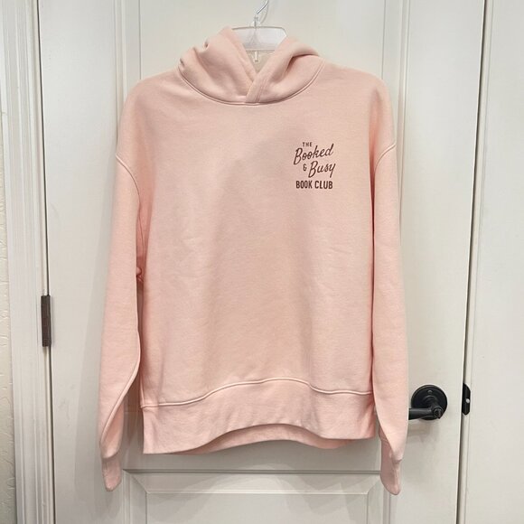 American Eagle Outfitters Tops - American Eagle Pink Book Club Sweatshirt Hoodie XS NWT Booked & Busy